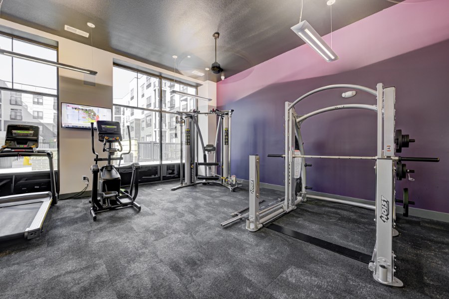 Knowing what amenities you want - like this well-equipped fitness center at Continuum Apartments - will help you find the right place. Fitness center with aerobic and weight training equipment.